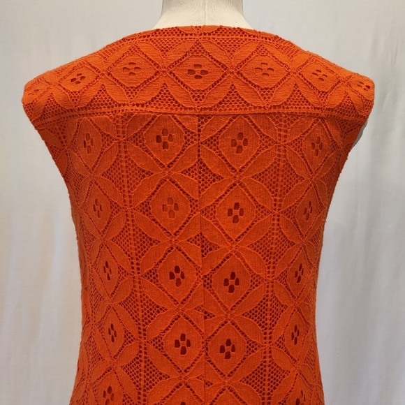 Trina Turk Almost Paradise Bright Orange Lace Mini Dress - Picture 5 of 8